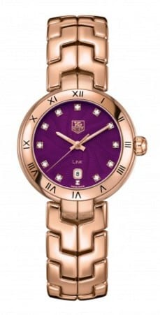 montre tag heuer or rose